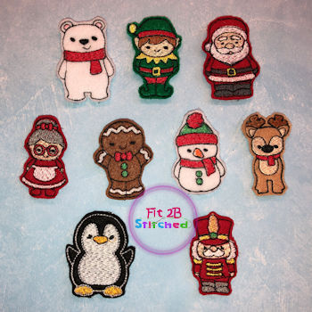 Chunky Christmas 1 ITH Finger Puppet Set
