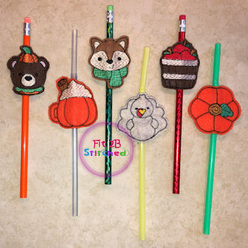 Chunky Fall ITH Pencil-Straw Buddy Set 2