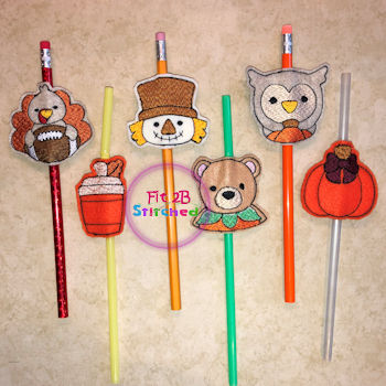 Chunky Fall ITH Pencil-Straw Buddy Set 3