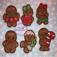 Chunky Gingerbread ITH Finger Puppet Set 1