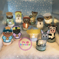 Chunky Nativity FSL Tea Light Set