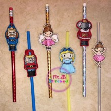 Chunky Nutcracker ITH Pencil-Straw Buddy Set 1
