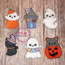 Chunky Pastel Halloween ITH Finger Puppet Set