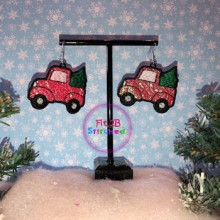 Chunky Truck With Tree FSL Earring Set