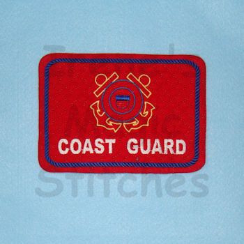 Coast Guard ITH Mug Rug-5x7