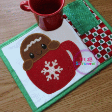 Cocoa Gingerbread Appl 2 Sizes