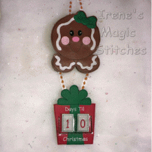 Count Down Til Christmas ITH-Gingerbread Girl
