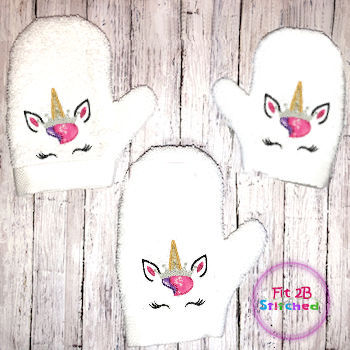 Crown Unicorn Bath Mitt ITH 5x7