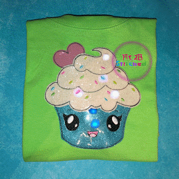 Cupcake Cutie Flasher Appl. 2 Sizes