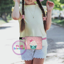 Cupcake Cutie ITH Lined Zipper Waist Pouch 5x7