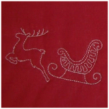 Curly Outline Christmas Deer 5x7