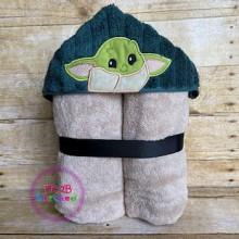 Cute Lil Yoda Towel Hoodie folders