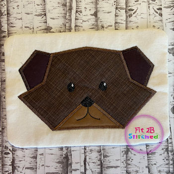 Cute Origami Bear ITH Mug Rug 5x7