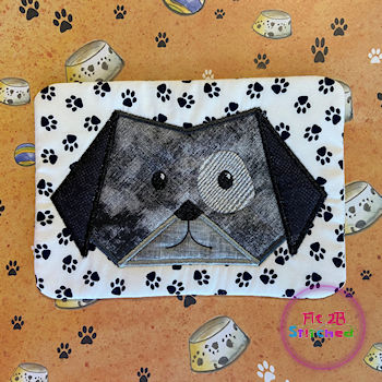 Cute Origami Dog ITH Mug Rug 5x7