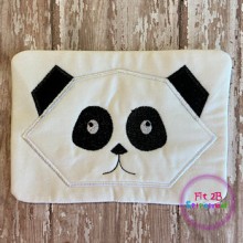 Cute Origami Panda ITH Mug Rug 5x7