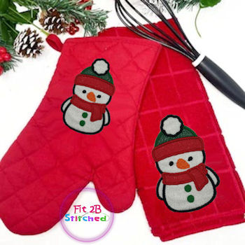 Cute Snowman Appl 2 Sizes