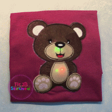 Cute Teddy Bear Flasher Appl. 2 Sizes