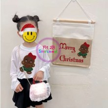 Dancing Gingerbread Appl 2 Sizes