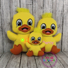 Darcy Duck ITH Stuffie 3 Sizes