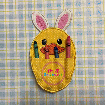 Duck-Bunny ITH Crayon Holder 5x7