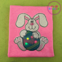 Easter Bunny Flasher Appl. 2 Sizes