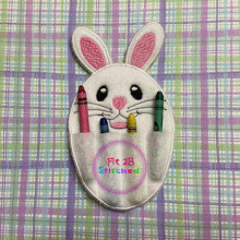 Easter Bunny ITH Crayon Holder 5x7