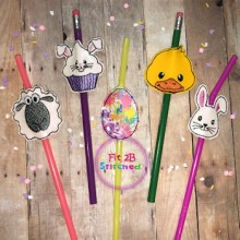 Easter ITH Pencil-Straw Buddy Set 2