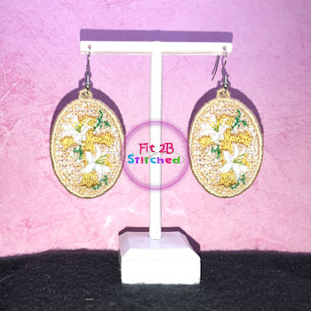 Easter Lily Cross FSL Earring Set