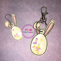 Egg Bunny 2 ITH Shaker Tag 2 Sizes