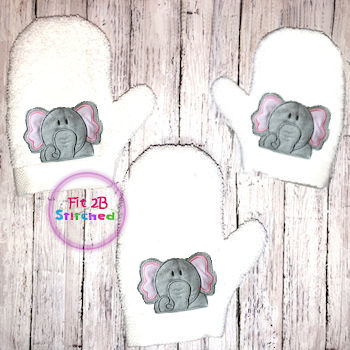 Elephant 1 Bath Mitt ITH 5x7