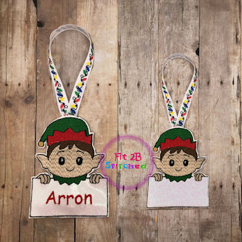 Elf Boy ITH Tag-Orn 2 Sizes