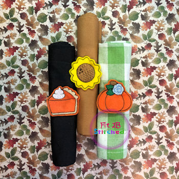 Fall ITH Napkin Band Set 2