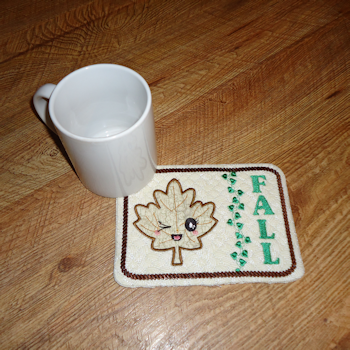 Fall Mug Rug-ITH-5x7