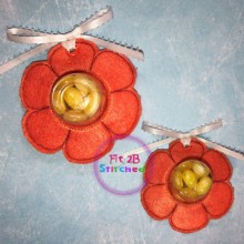 Flower 2 ITH Candy Cup Holder 2 Sizes