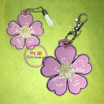 Flower 3 ITH Shaker Tag 2 Sizes