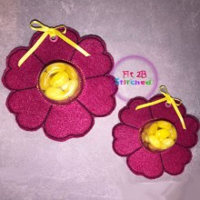 Flower 9 ITH Candy Cup Holder 2 Sizes