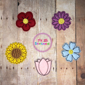 Flower Feltie ITH Set 2