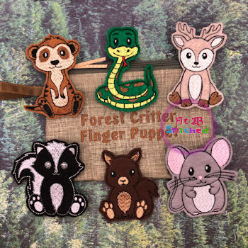 Forest Critter ITH Finger Puppet Set 2