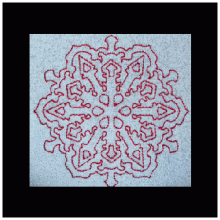 Frosty Line Snowflakes 4x4 Set 1