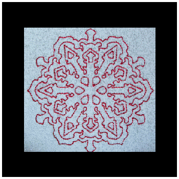 Frosty Line Snowflakes 4x4 Set 1