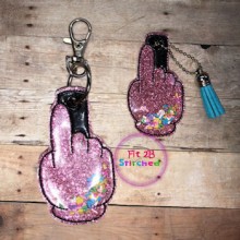 Fun Hand Gesture 1 ITH Shaker Tag 2 Sizes