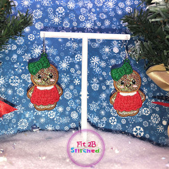 Gingerbread Girl FSL Earring Set