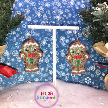 Gingerbread Man FSL Earring Set