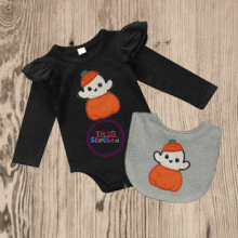 Ghost Pumpkin Appl 2 Sizes