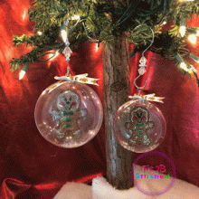 Gingerbread Boy Floating FSL Christmas Ornament 2 Sizes