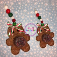 Gingerbread Boy ITH Candy Cup Holder 2 Sizes