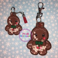 Gingerbread Boy ITH Shaker Tag 2 Sizes