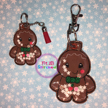 Gingerbread Boy ITH Shaker Tag 2 Sizes