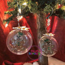 Gingerbread Girl Floating FSL Christmas Ornament 2 Sizes