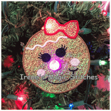 Gingerbread Girl FSL String Light Ornament